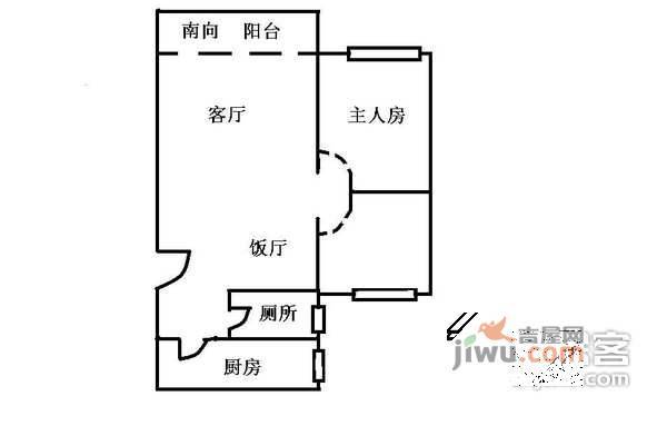 广信春兰花园2室2厅1卫83㎡户型图