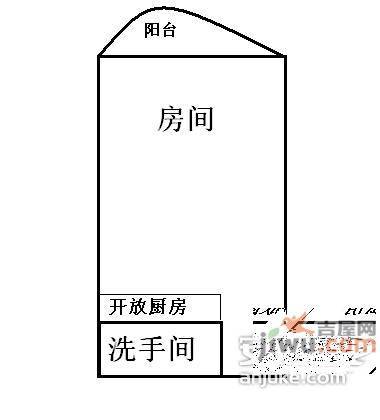 金玫瑰苑1室0厅1卫39㎡户型图