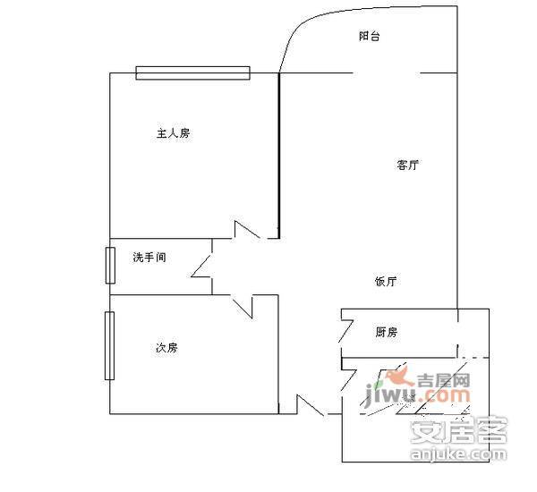 愉景南苑3室2厅1卫98㎡户型图