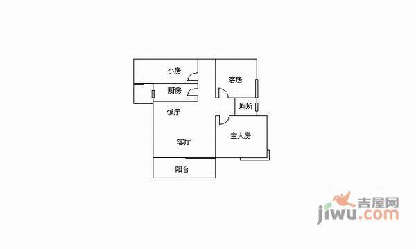 愉景南苑3室2厅1卫98㎡户型图