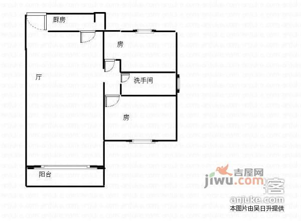 广弘天琪2室2厅1卫户型图