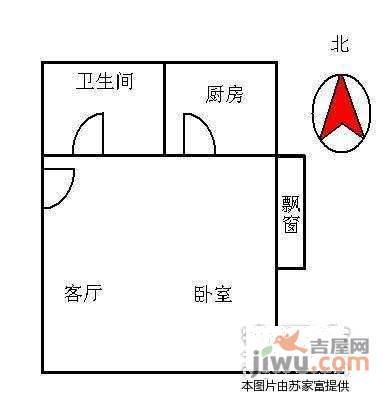 广弘天琪1室0厅1卫户型图