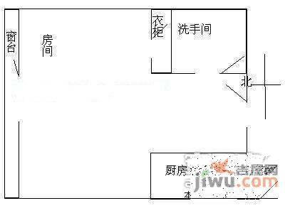 广弘天琪1室0厅1卫户型图