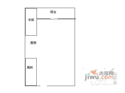 嘉逸花园1室0厅1卫40㎡户型图