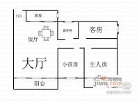 骏威广场3室2厅1卫103㎡户型图