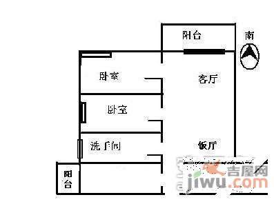 云景名都2室2厅1卫114㎡户型图