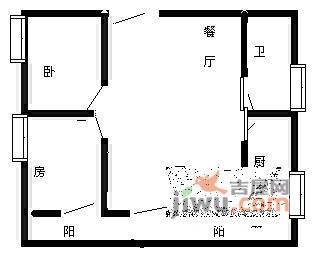 协和新世界2室2厅1卫96㎡户型图