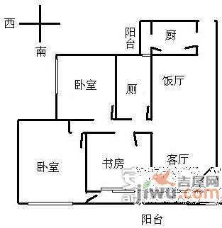 协和新世界3室2厅2卫126㎡户型图