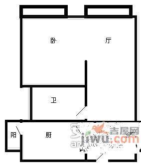 协和新世界1室1厅1卫48㎡户型图