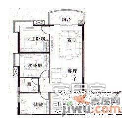 富力银禧花园3室2厅1卫117㎡户型图