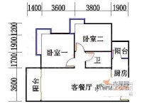 中海璟晖华庭2室2厅2卫户型图