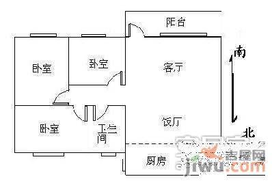 南兴花园3室2厅2卫户型图