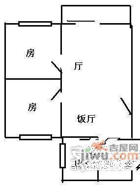 怡港花园2室2厅1卫86㎡户型图