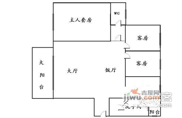 中颐海伦堡花样年华3室2厅2卫112㎡户型图