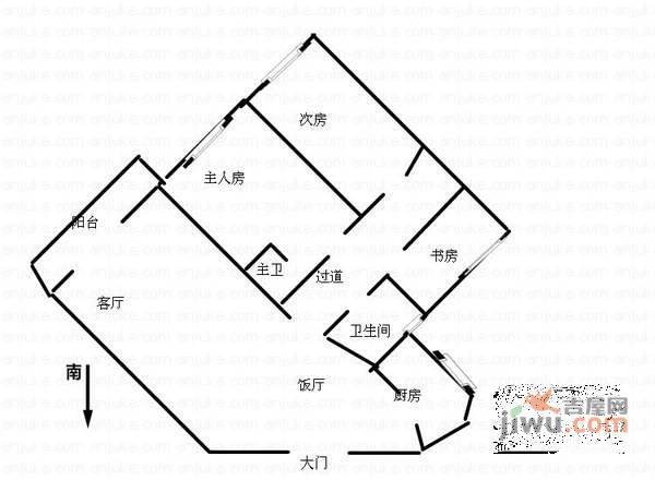 中颐海伦堡花样年华3室2厅2卫112㎡户型图