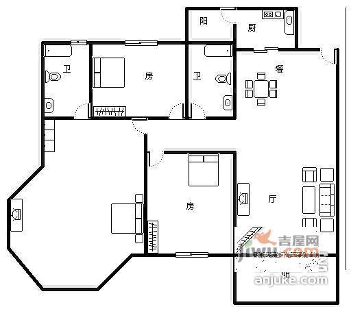 华南碧桂园翠山蓝天6室2厅4卫户型图