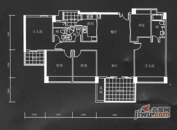 时代花生5室2厅2卫168㎡户型图