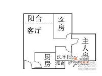 顺德碧桂园绿茵居2室1厅1卫90㎡户型图