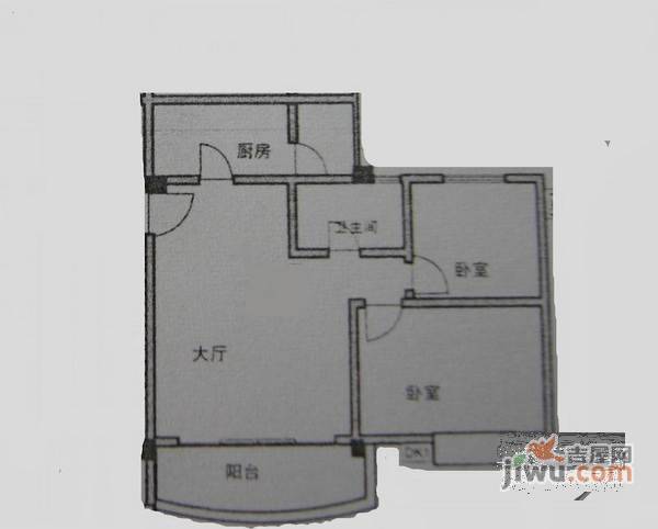 顺德碧桂园绿茵居2室2厅1卫78㎡户型图