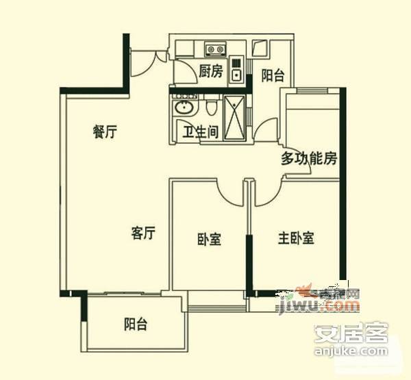 隽峰苑3室2厅2卫235㎡户型图