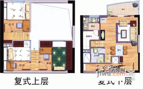 翠馨华庭3室1厅1卫106㎡户型图