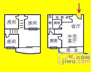 翠馨华庭3室1厅1卫106㎡户型图