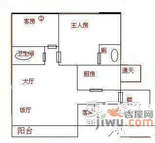 祈福新邨D区3室2厅2卫135㎡户型图