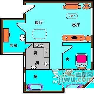 祈福新邨D区3室2厅2卫135㎡户型图