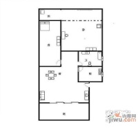 祈福新邨D区2室2厅2卫66㎡户型图