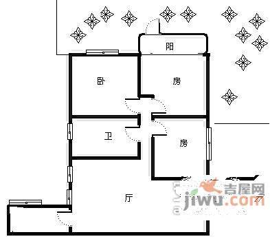 侨源山庄3室2厅1卫113㎡户型图