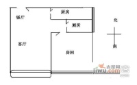 侨林苑二期1室1厅1卫53㎡户型图