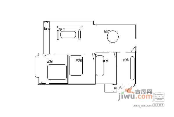 中海康城花园3室2厅1卫108㎡户型图