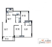 中海康城花园3室2厅2卫127㎡户型图