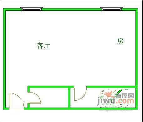 富基广场1室0厅1卫36㎡户型图