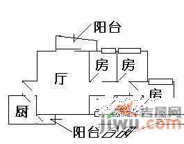 富基广场3室2厅2卫户型图