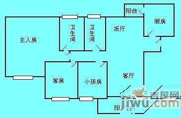 富基广场3室2厅2卫户型图