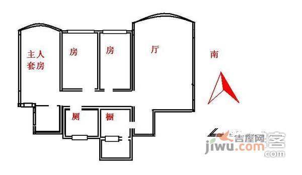 朗晴居3室2厅2卫户型图