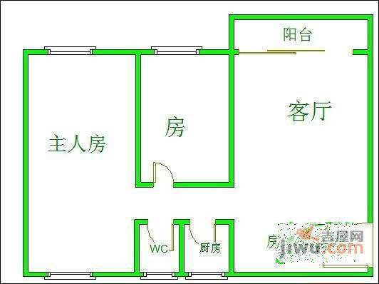 朗晴居2室2厅1卫86㎡户型图