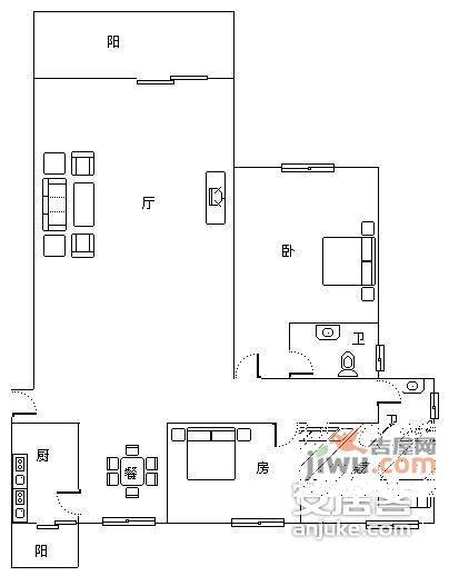 纵横缤城花园3室2厅2卫117㎡户型图