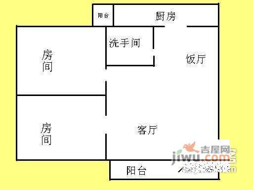 钟村碧桂园东苑2室1厅1卫户型图