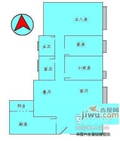丽江花园3室2厅2卫133㎡户型图