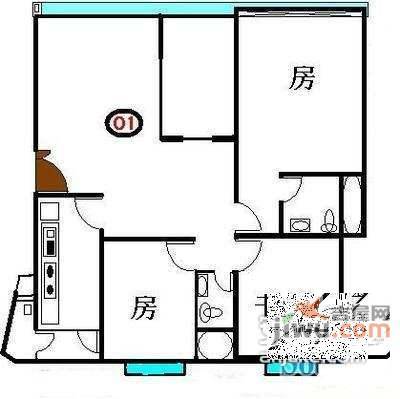 丽江花园3室2厅1卫140㎡户型图