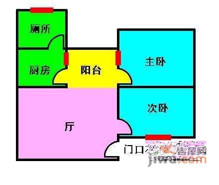 瑞宝花园2室1厅1卫81㎡户型图