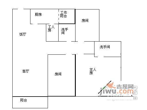 中怡城市花园3室2厅2卫133㎡户型图