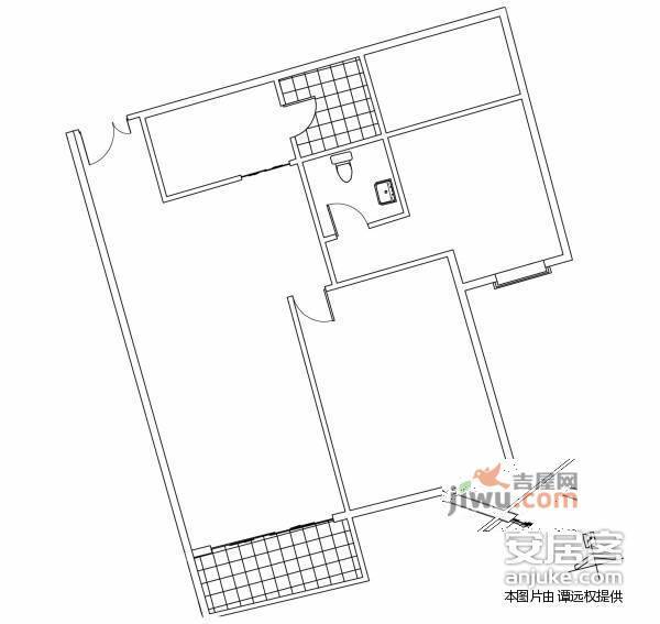 中怡城市花园2室2厅1卫90㎡户型图