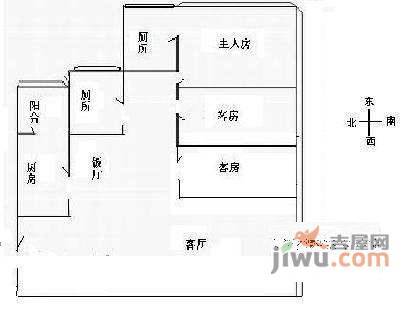 中怡城市花园3室2厅2卫133㎡户型图