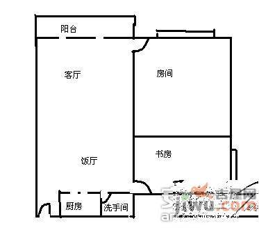 中怡城市花园2室2厅1卫90㎡户型图