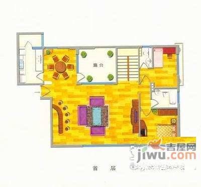 中怡城市花园2室2厅2卫110㎡户型图