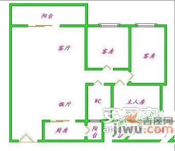 宏康花园康慧苑3室2厅2卫110㎡户型图