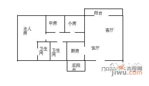 丽江花园左岸3室2厅2卫135㎡户型图